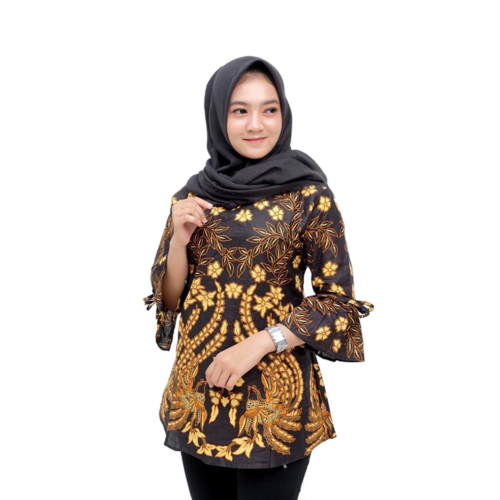 Batik couple untel uyek ready seragam sampai xxl-Cewe no5 motif manuk