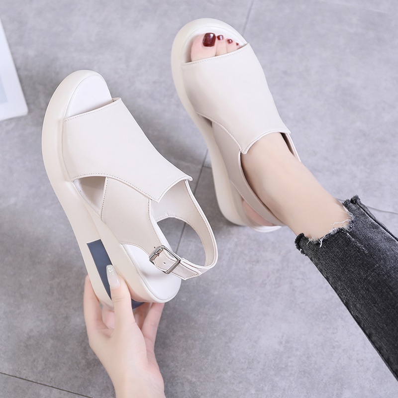 KZT-SW08 Sandal Wanita Wedges Sandal Cewek Hak Tinggi IMPOR COD Termurah