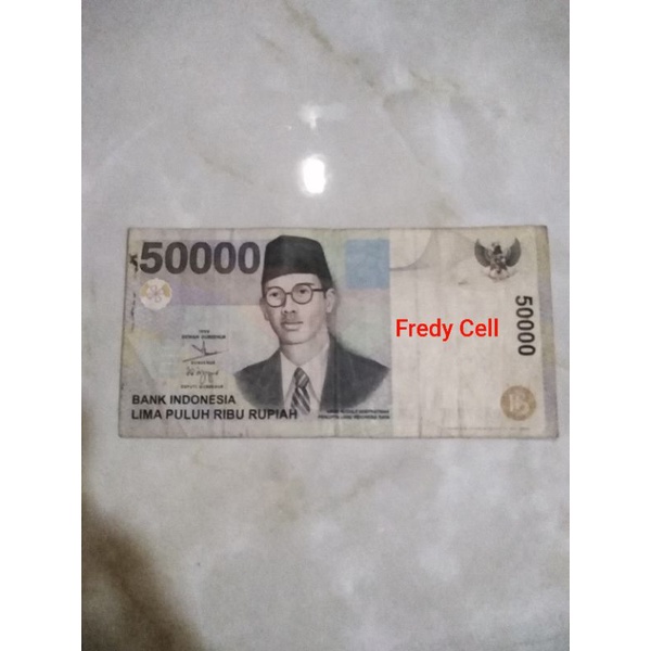 Koleksi Asli Uang Indonesia 50000 Rupiah WR Supratman 1999