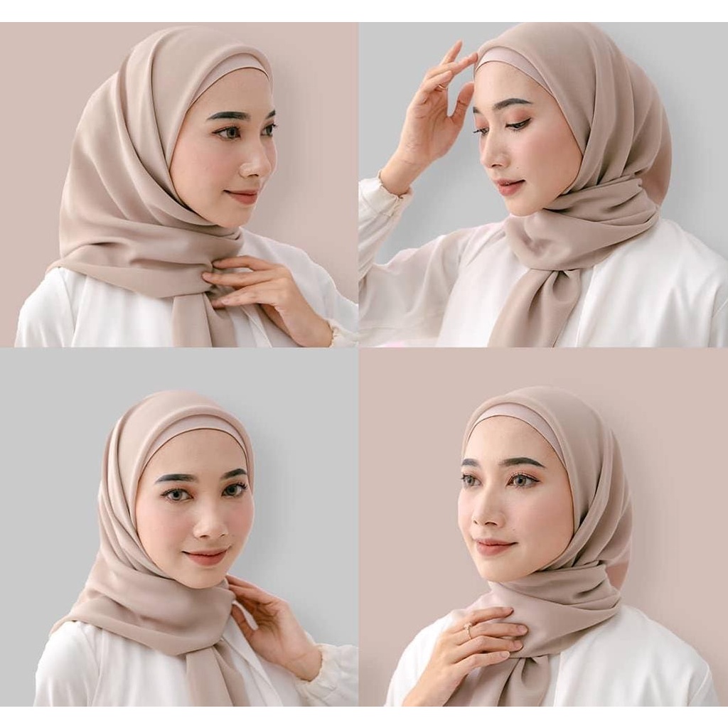 BELLA SQUARE PART 1 - HIJAB JILBAB KHIMAR KERUDUNG BERGO SEGIEMPAT Jahit Tepi - Murah Best Seller 100Warna