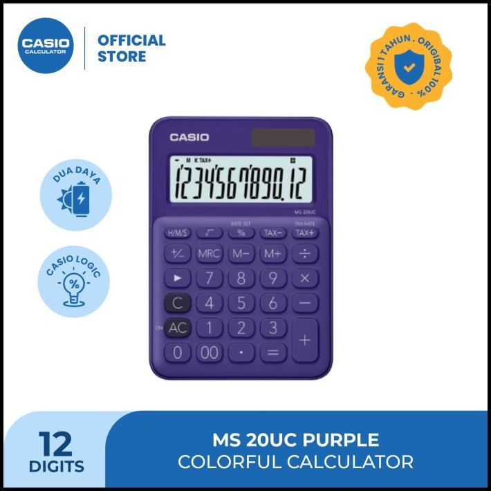 

Casio Colorful Calculator Ms-20Uc-Purple