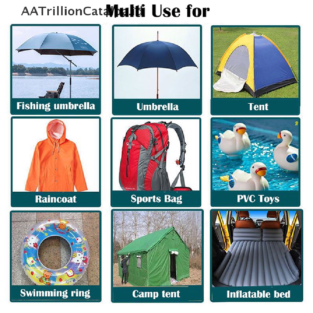 Aatrillioncatalpa 5Pcs Stiker Patch PVC Transparan Anti Air Untuk Outdoor