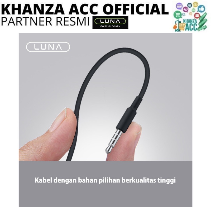 KHANZAACC Earphone Luna E143 Wired Headset Stereo Original