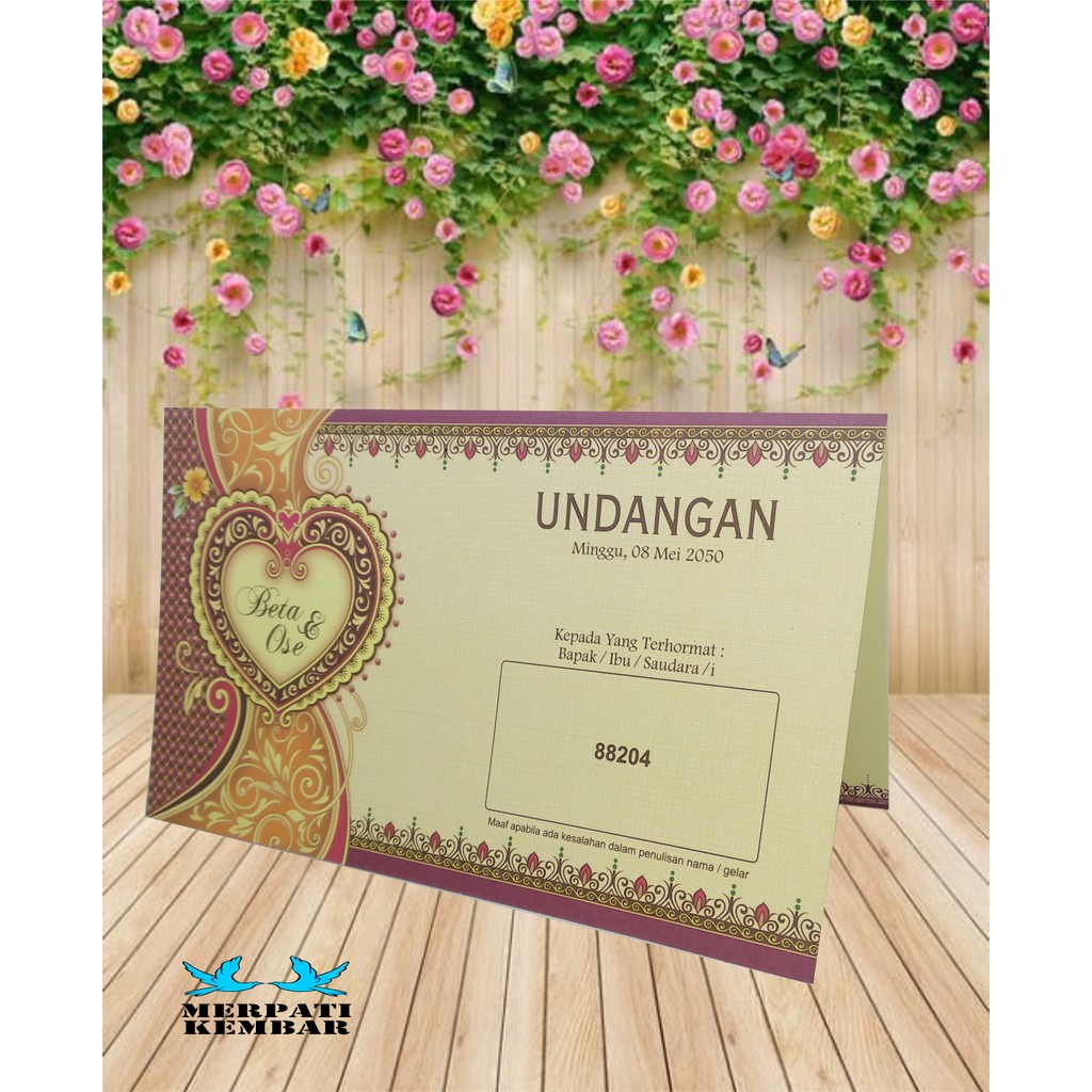 Undangan Pernikahan Undangan Khitan Undangan Murah Erba 88204