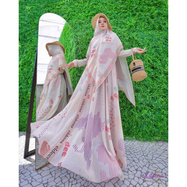 Gamis Zeela Series Set khimar original eldeena by kanaya kualitas premium butik