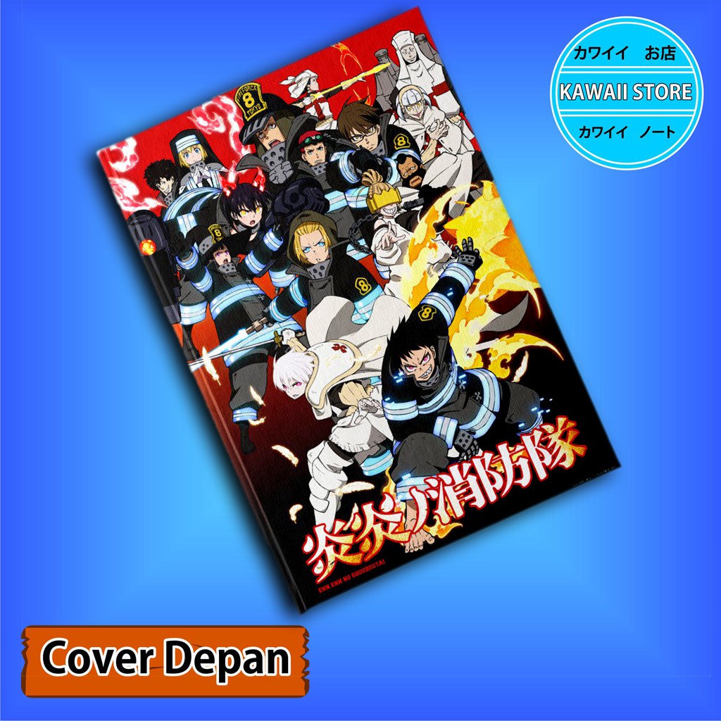 

Notebook / Pocket book Hard Cover Anime FIRE FORCE E uk A5 & A6 / Notes Book