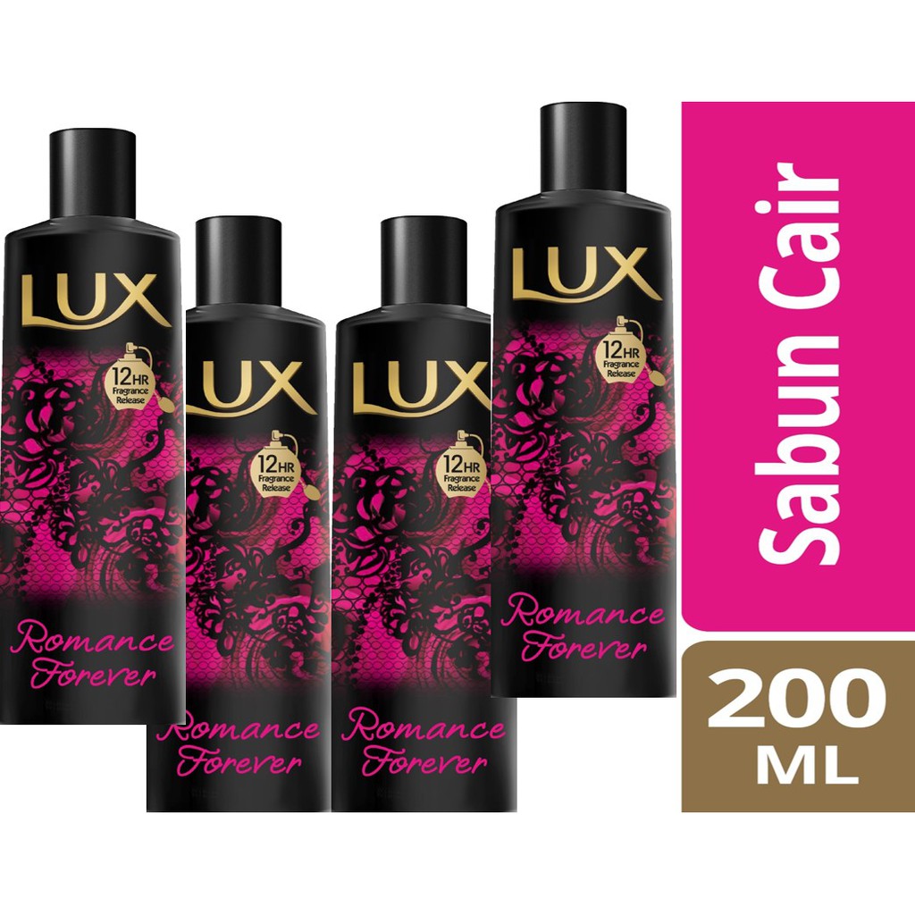 Lux Romance Forever Sabun Cair Botol 4 x 200 mL