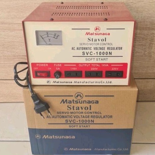 Stabilizer  MATSUNAGA 1000Watt/STAVOL BEST Quality Model  SVC-1000N