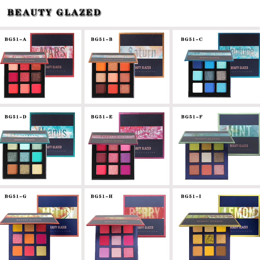 BEAUTY GLAZED 9 COLOUR EYESHADOW PALETTE