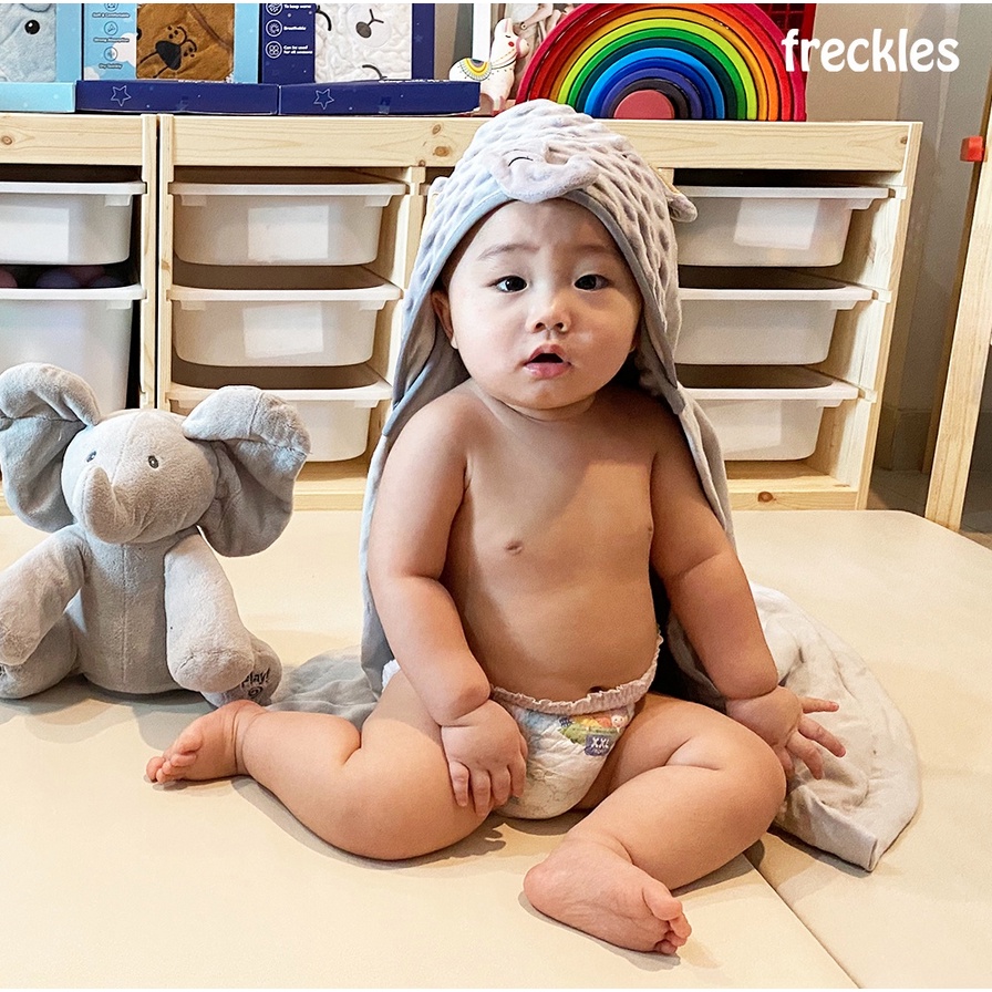 Freckles Super Soft Baby Blanket - Selimut Topi Anak Bayi Karakter Baby Blankie Hooded Aksesoris Box Bayi Halus Mink Dotted