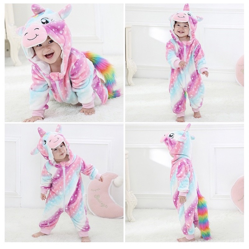 Baju piyama kostum anak bayi onesie animal hewan lucu import 0T-5T-4