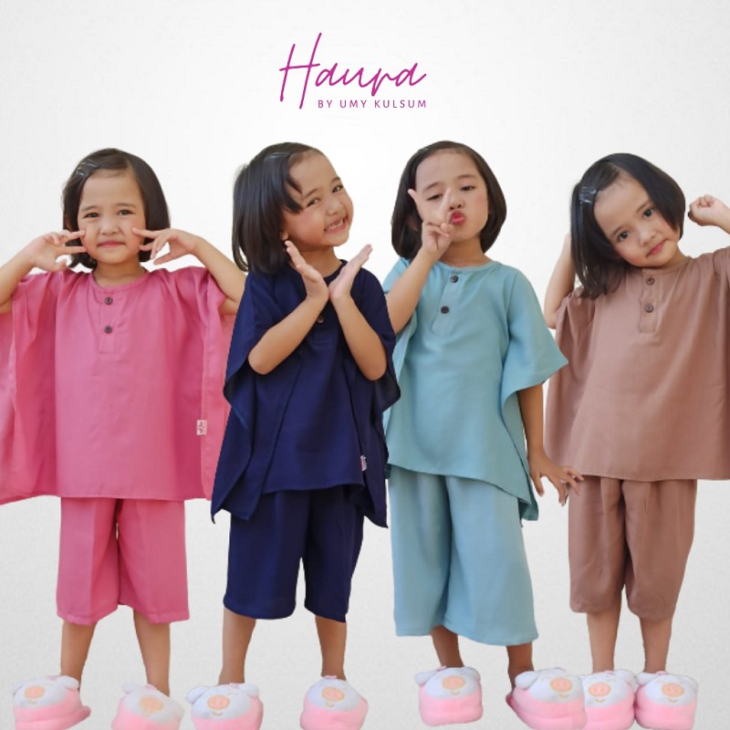 HAURA Baju Setelan anak perempuan/SetCel/onset