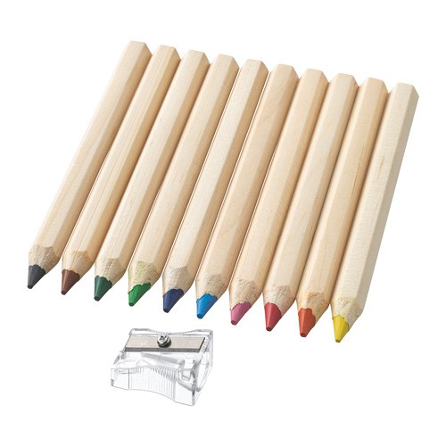 

PENSIL WARNA IKEA 10 PIS