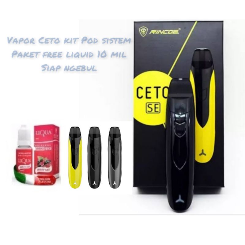 Original FULL SET VAPOORR RINCOO::CETO SE/VINCIIS Q 15WATT SIAP PAKEIII Premium Kekinian