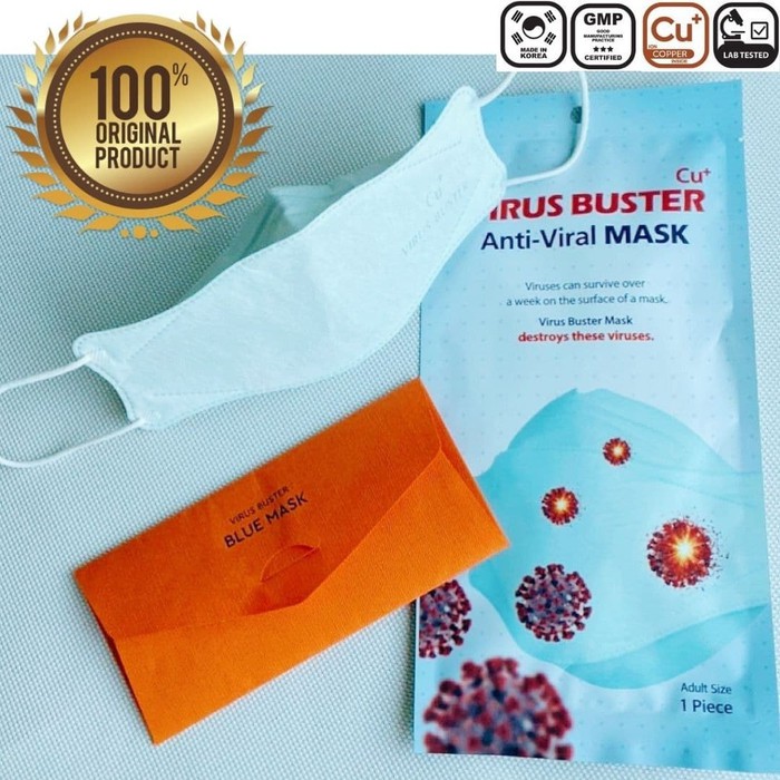 Masker Anti Virus / Copper Mask / Virus Buster/ Blue Mask