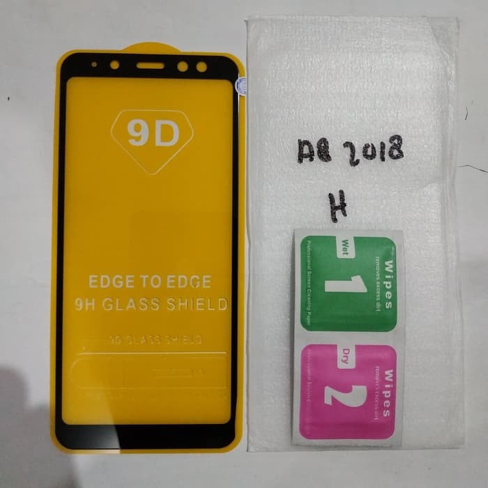 SAMSUNG A8 2018 tempered glass full kaca gorila glass full 5D mantap