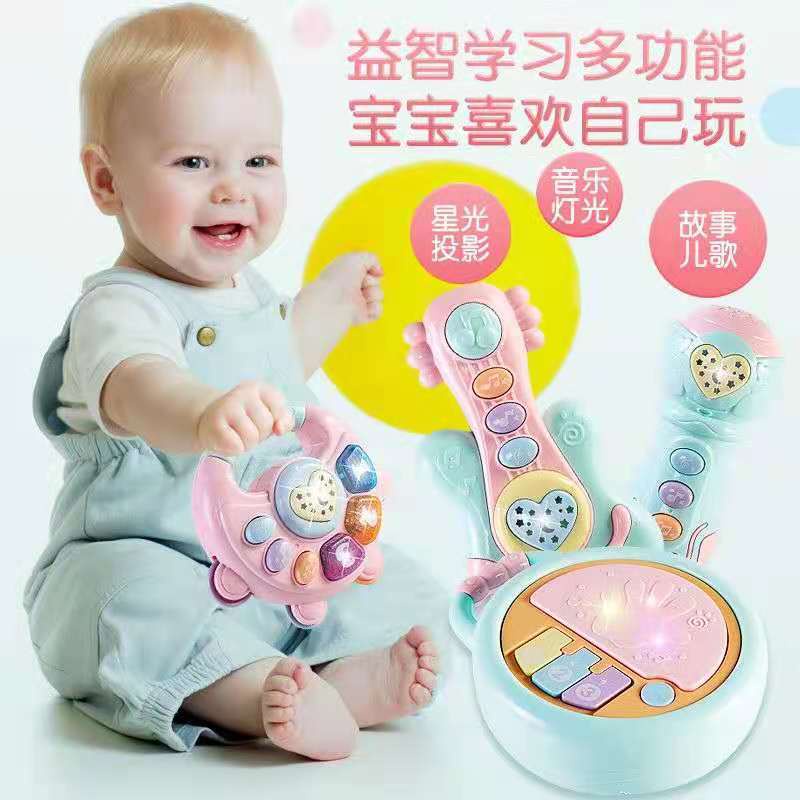 [BIG SALE] Mainan Bayi Musik | Baby Musical Toys | Mainan Gitar Mic Piano Bayi / Mainan Genggam Bayi Rattle Stick Teether Dengan Musik