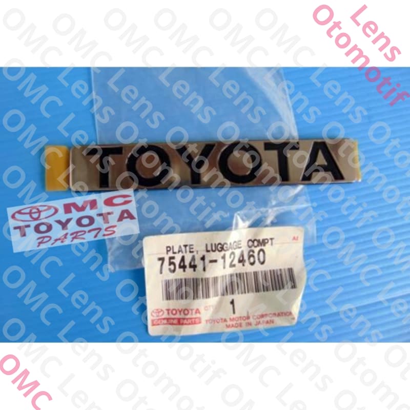 (100% ORIGINAL EM ) Emblem Logo Toyota Corolla AE92 EE90 75441-12460 Bagus