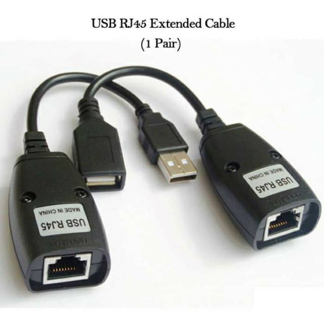 USB Rj45 Extension Adapter / USB Extender Via Lan 150ft Length