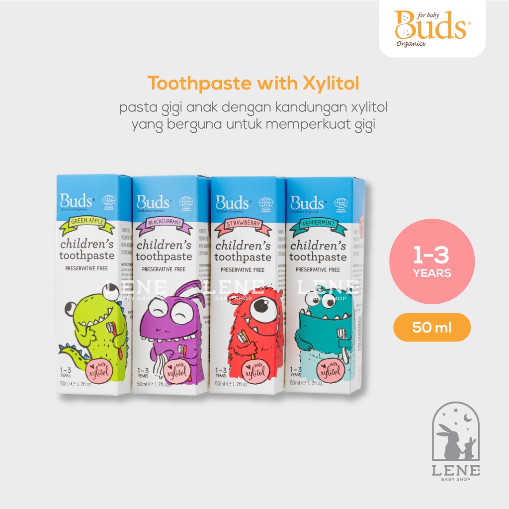 Buds Organics Toothpaste With Xylitol (1-3y) 50ml