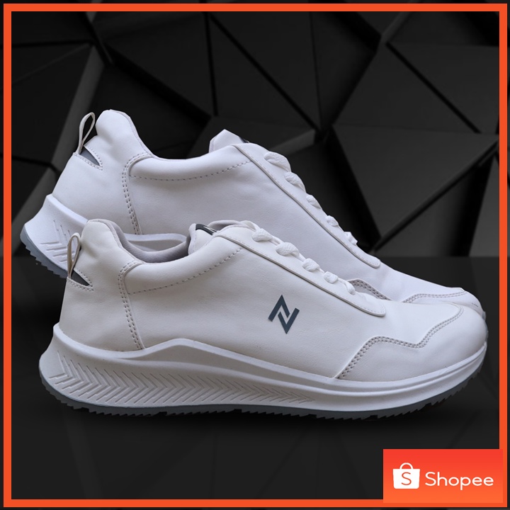 ELGIN WHITE (NAZ) - Sepatu Sneakers Pria Casual Sepatu Olahraga Running Sport Original