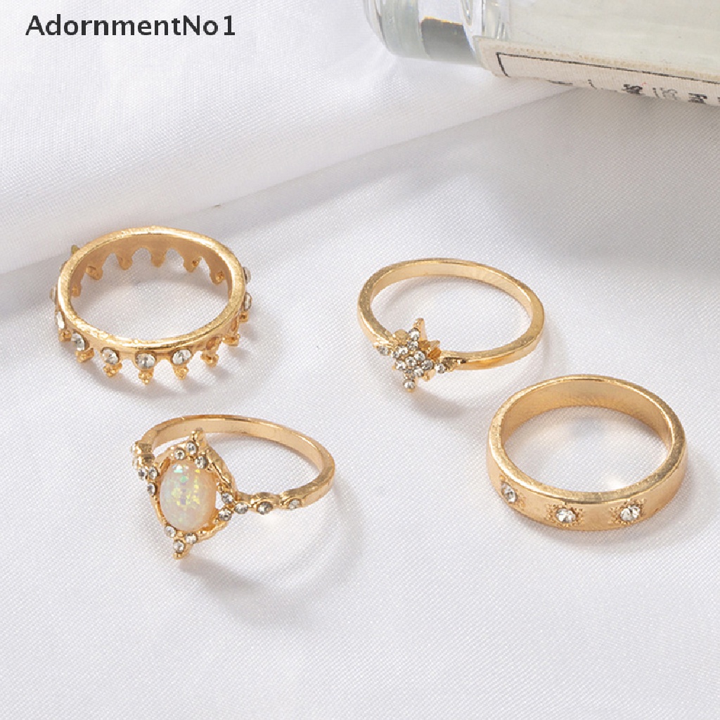 (AdornmentNo1) 13pcs / set Cincin Buku Jari Aneka Bentuk Untuk Wanita