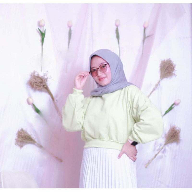 OVERSIZE CROOP SWEATER II SWEATER WANITA CROOP