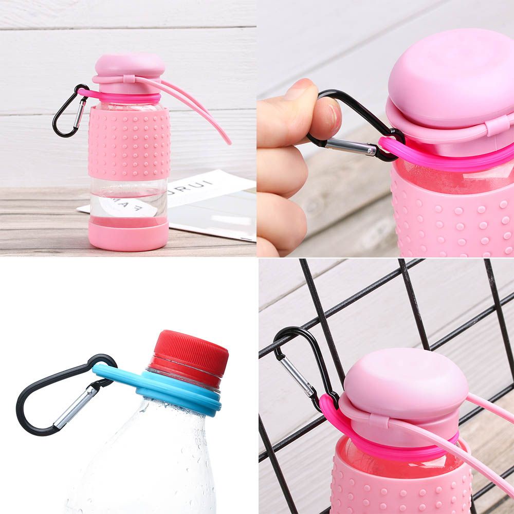 TOP 1PC Hot Outdoor Carabiner Aluminum Water Bottle Holder Sports Kettle Buckle Accessories New Arrival Camping Hiking Tool High Quality Rubber Buckles Hook