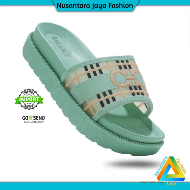 Sandal Wanita WEDGES - Sandal Jelly Wanita - Sendal Kekinian - Sandal Balance 1603 76A