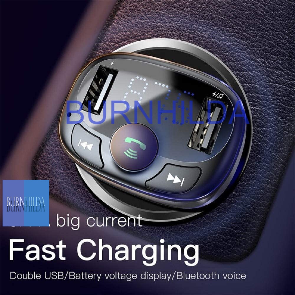 Car Bluetooth 5.0 FM Transmitter 3 USB + TF Slot CCTM Bluetooth Car Adapter, V5.0 Bluetooth FM Transmitter for Car, Bluetooth Radio for Car, MP3 Player with PD/USB Quick Charge, Hands Free Calling, 3 Playing Mode mobil motor burnhilda