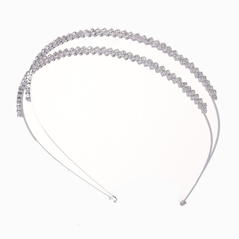 Silver Crystal Headband Hair Accessory 