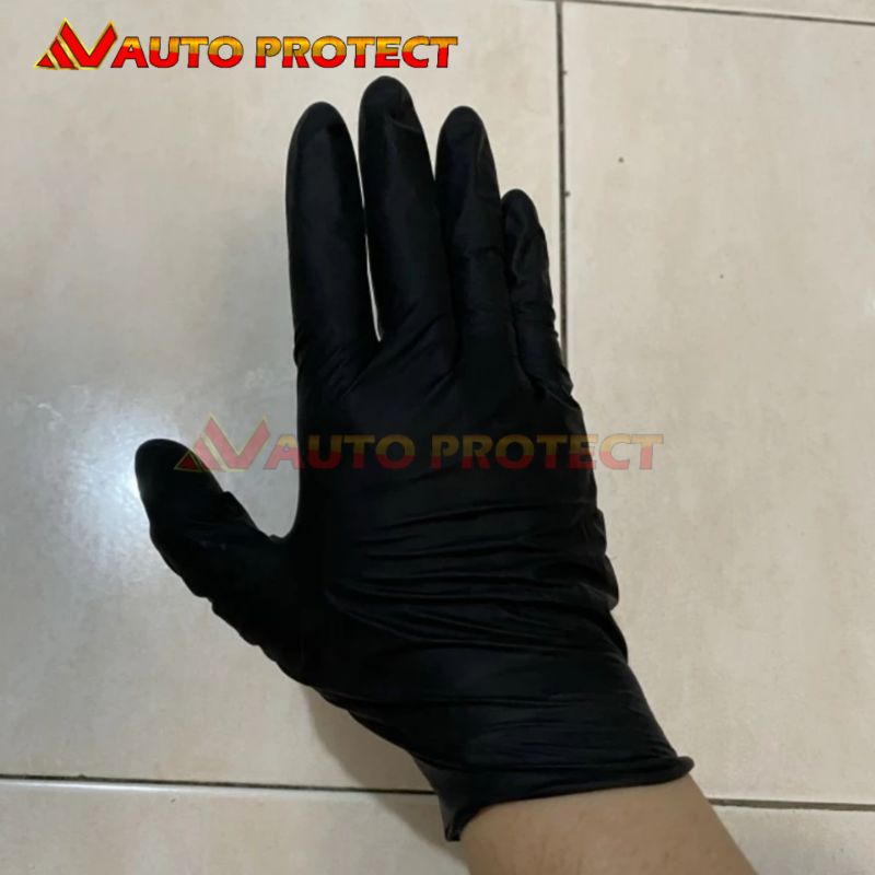 Sarung Tangan Detailing Mobil - Motor | Sarung Tangan Nitril Hitam | Sarung Tangan Latex Hitam | By Av Auto Protect