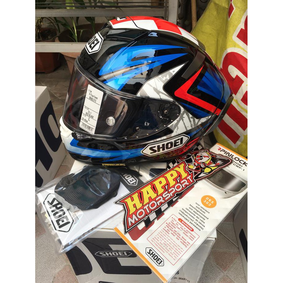 HELM SHOEI X14 BRADLEY 3 SMITH SIZE M L XL ORIGINAL JAPAN TC-1 EUROFIT