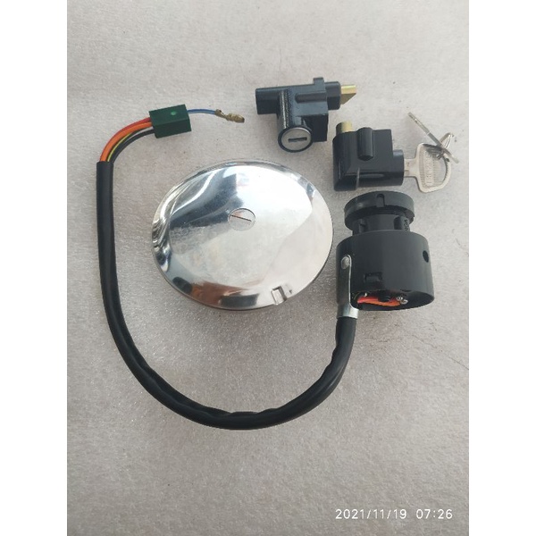 kunci kontak set Suzuki ts125 ts 125 keyset key set kontak tutup tangki kunci stang stir kunci jok S