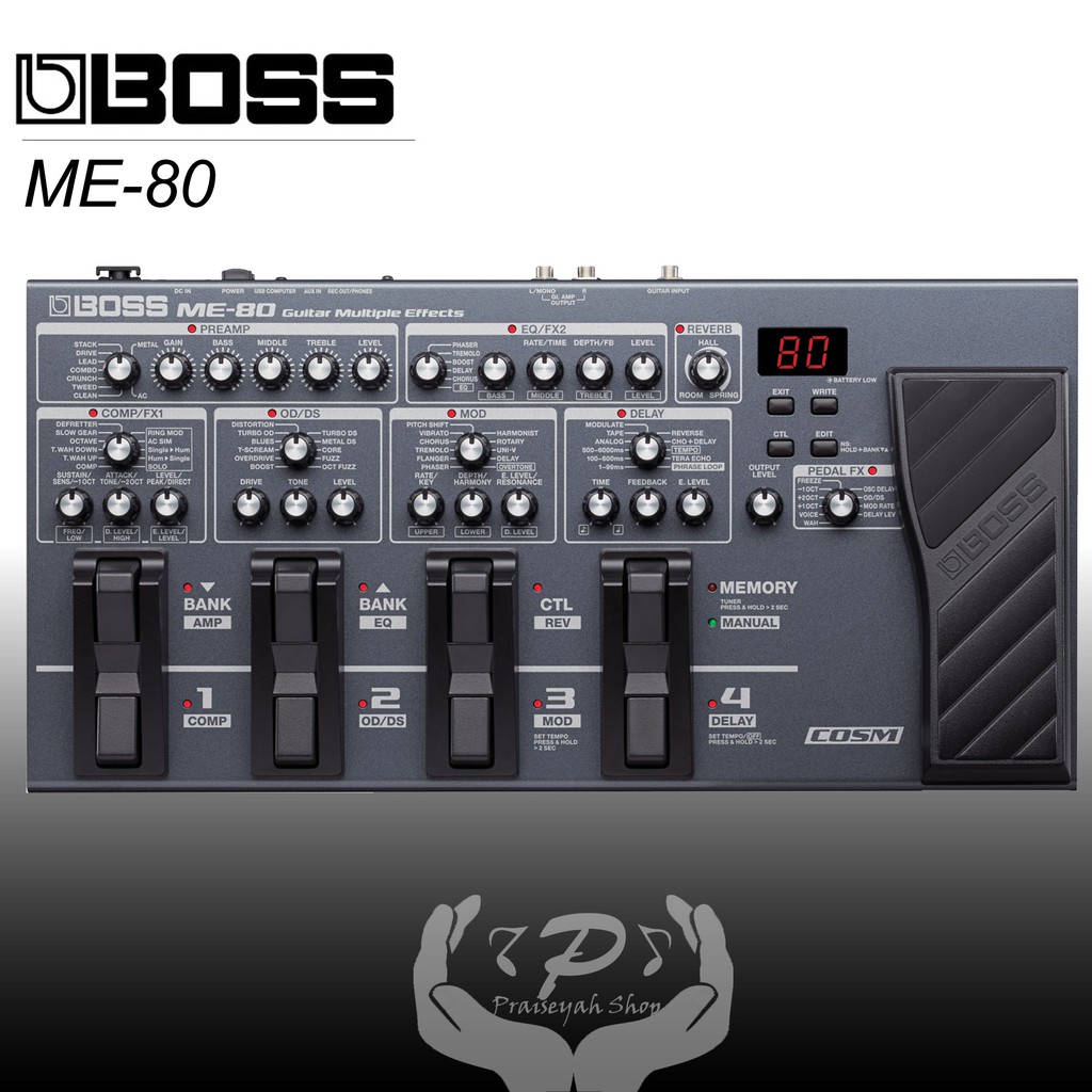 Efek Gitar BOSS ME-80 Multi Effects Pedal Garansi Original ME80 ME 80 Guitar