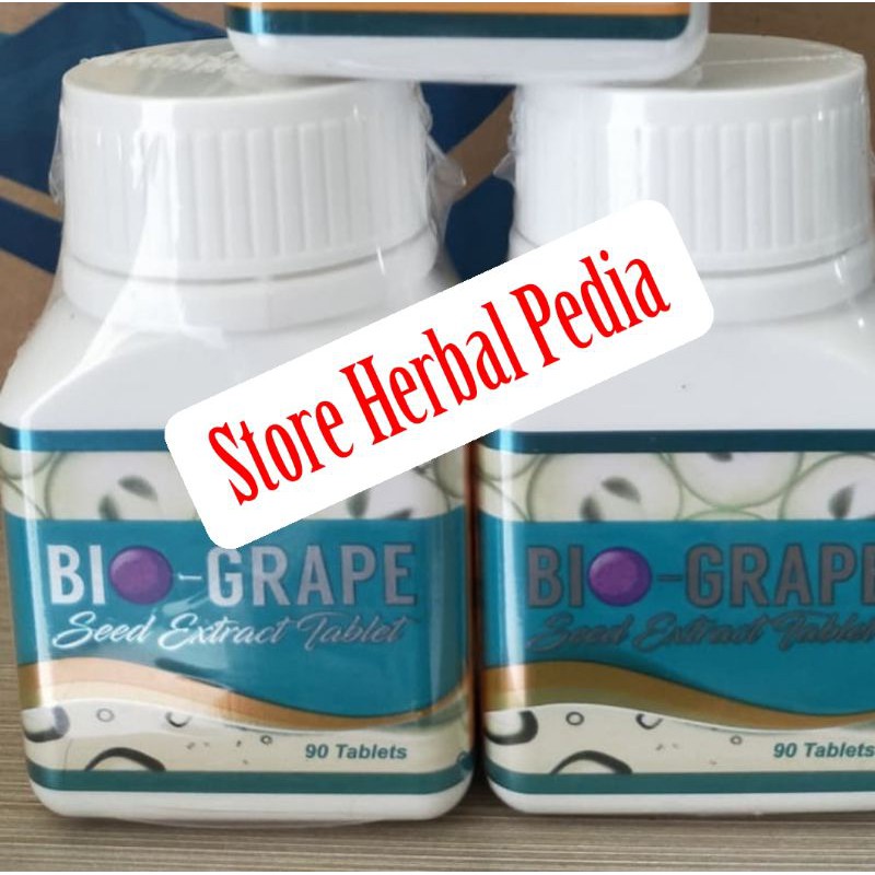 BIO GRAPE SEED EXTRACT 90 TABLET ORIGINAL OBAT KESEHATAN MENGATASI GULA DARAH ASLI