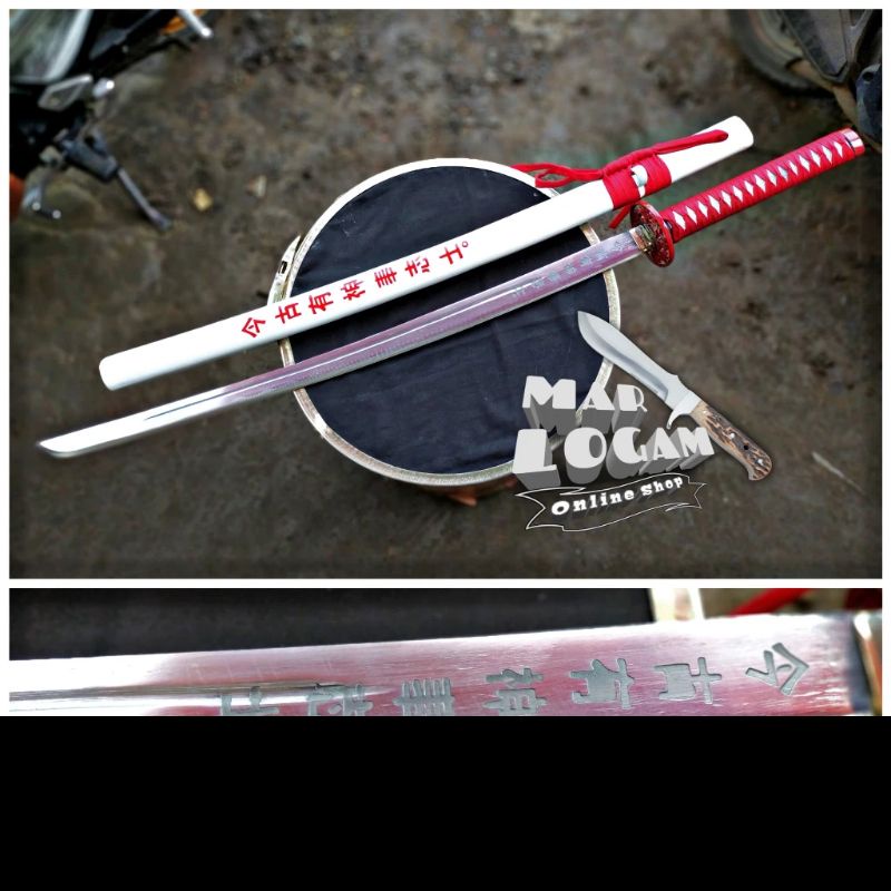 HANYA ADA DI TOKO INI!!! Katana thelast kanji Merah putih edition samurai ryujin