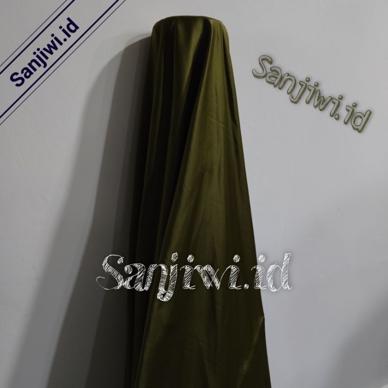 Kain SATIN VELVET PREMIUM / Kain Satin Bridesmaid High Quality-Hijau army