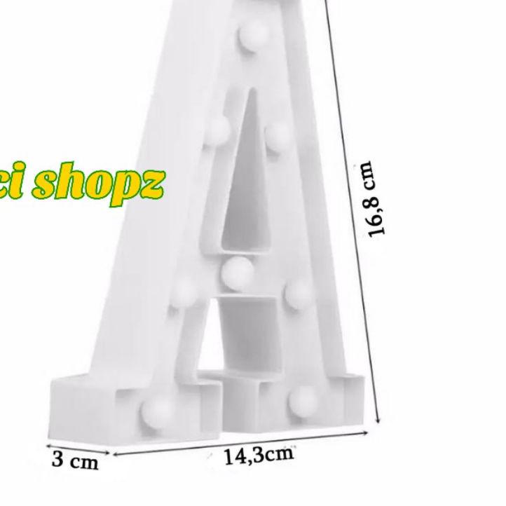 (PROMO 8JA50) ( A Sampai Q) Lampu Led Huruf / Lampu Huruf / Lampu Hias ✭