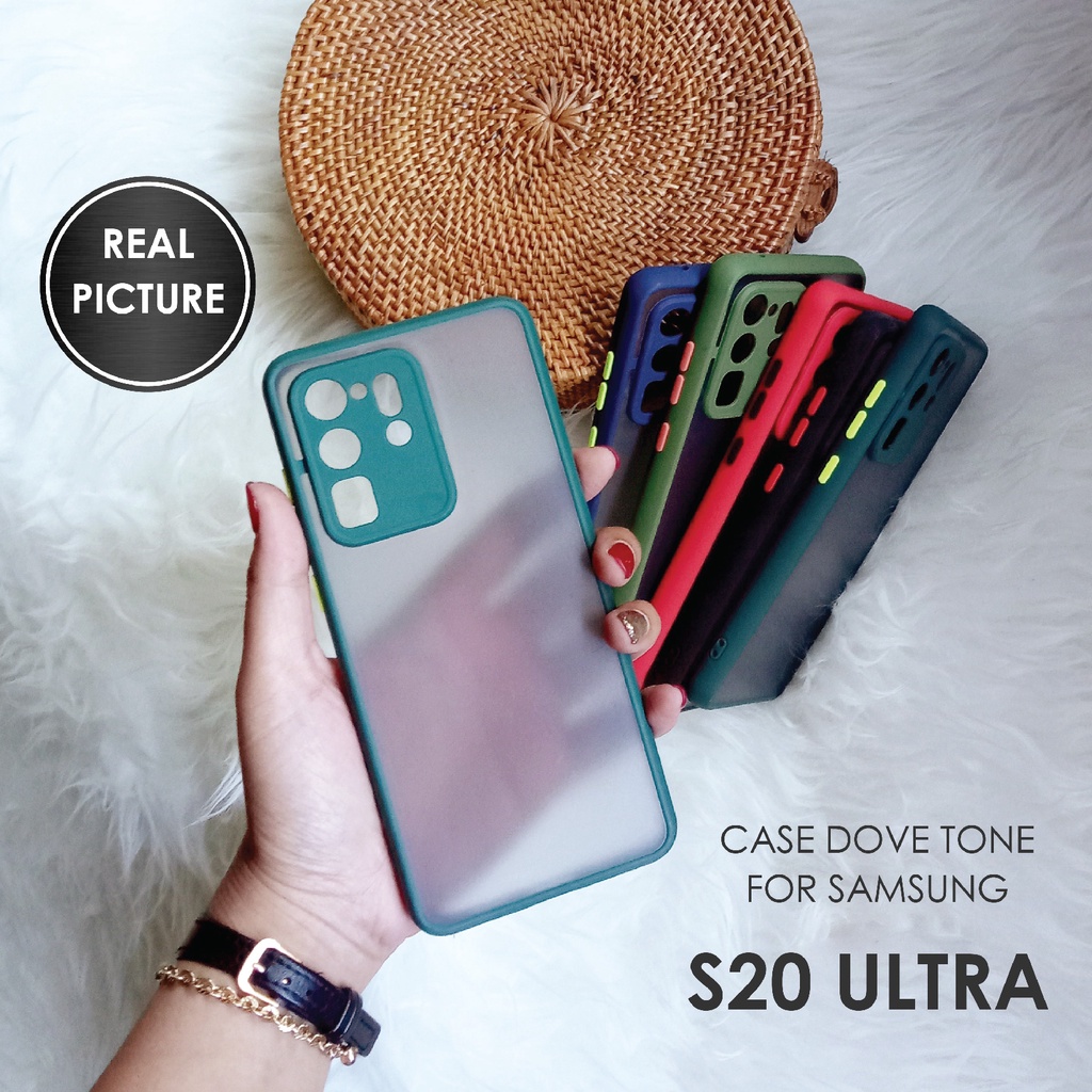 CASE HP SAMSUNG S20 ULTRA SOFTCASE DOVE MATTE PLUS PELINDUNG CAMERA