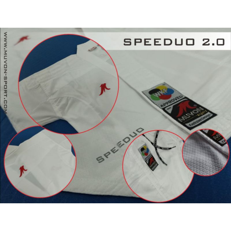 Baju Karate Muvon Speeduo Kumite Wkf Approved Baju Kumite Muvon Terbaru 2021