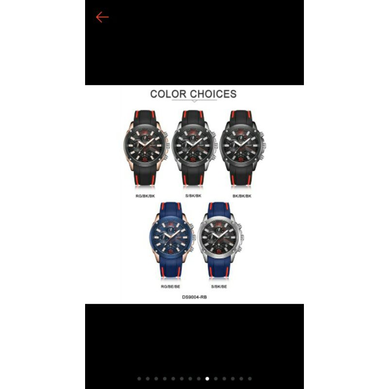 divest jam tangan pria gelang olahraga kasual merek unggul tali karet