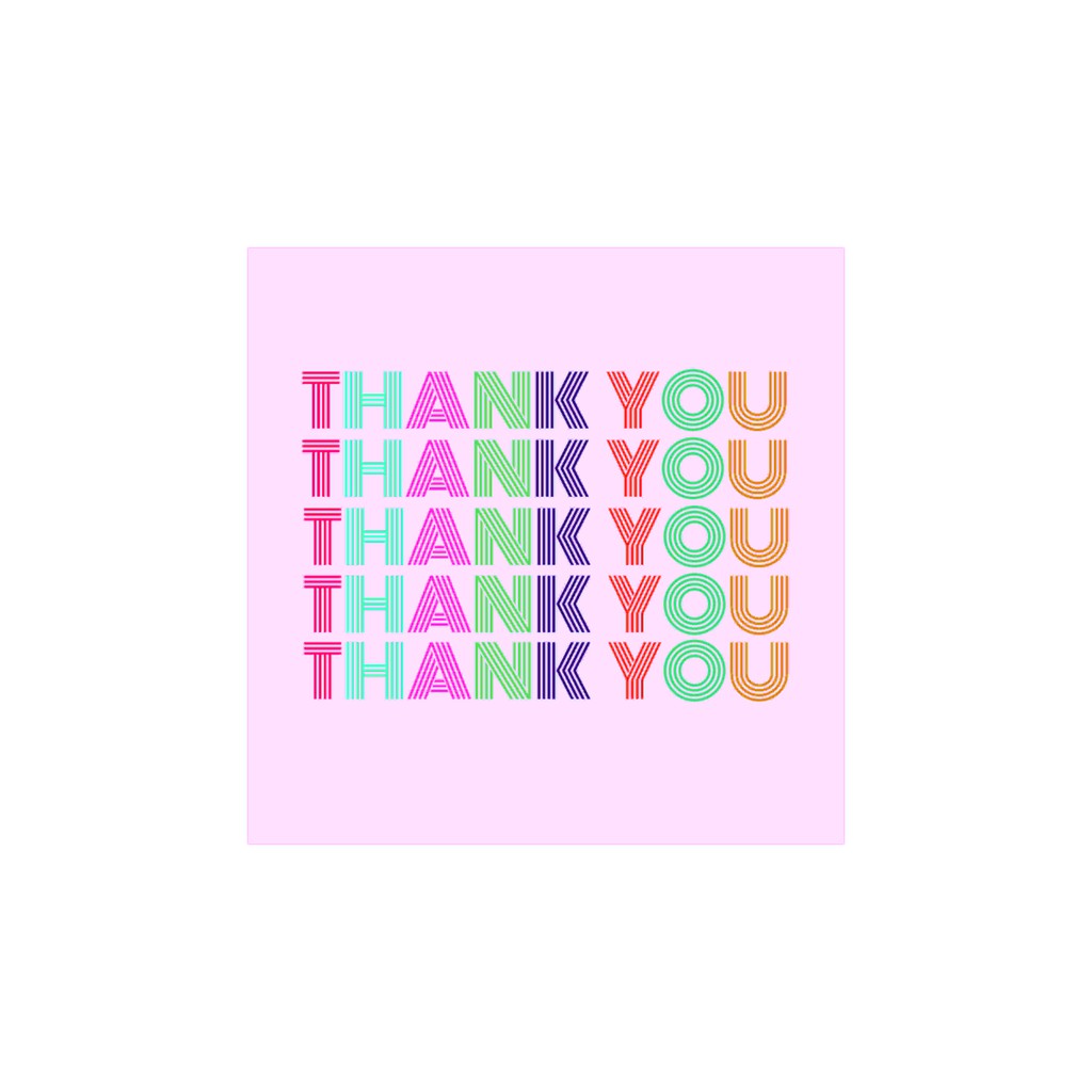 

[Bisa Bayar Ditempat] 70 pcs Thank you card / stiker thank you ukuran 6x6 cm TKC-R6