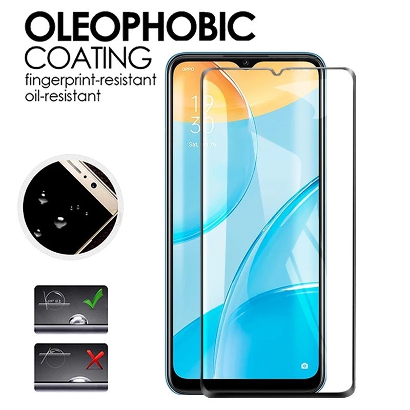 Tempered Glass OPPO A15 Antigores Layar Screen Protector Handphone Warna