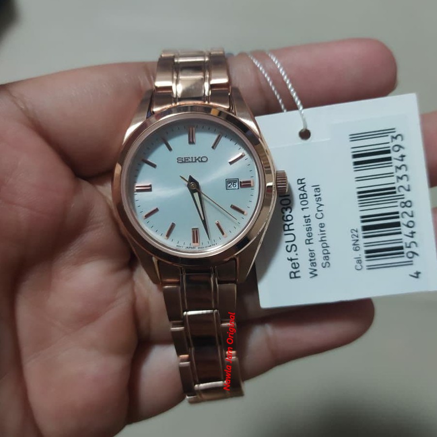 Seiko Ladies SUR630P1 Sapphire Rose Gold - Jam Tangan Wanita SUR630