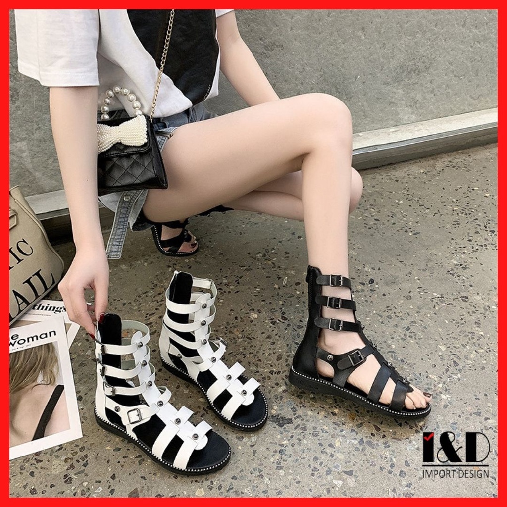 [ Import Design ] Sepatu Sandal Gladiator Wanita Import Premium Quality ID175