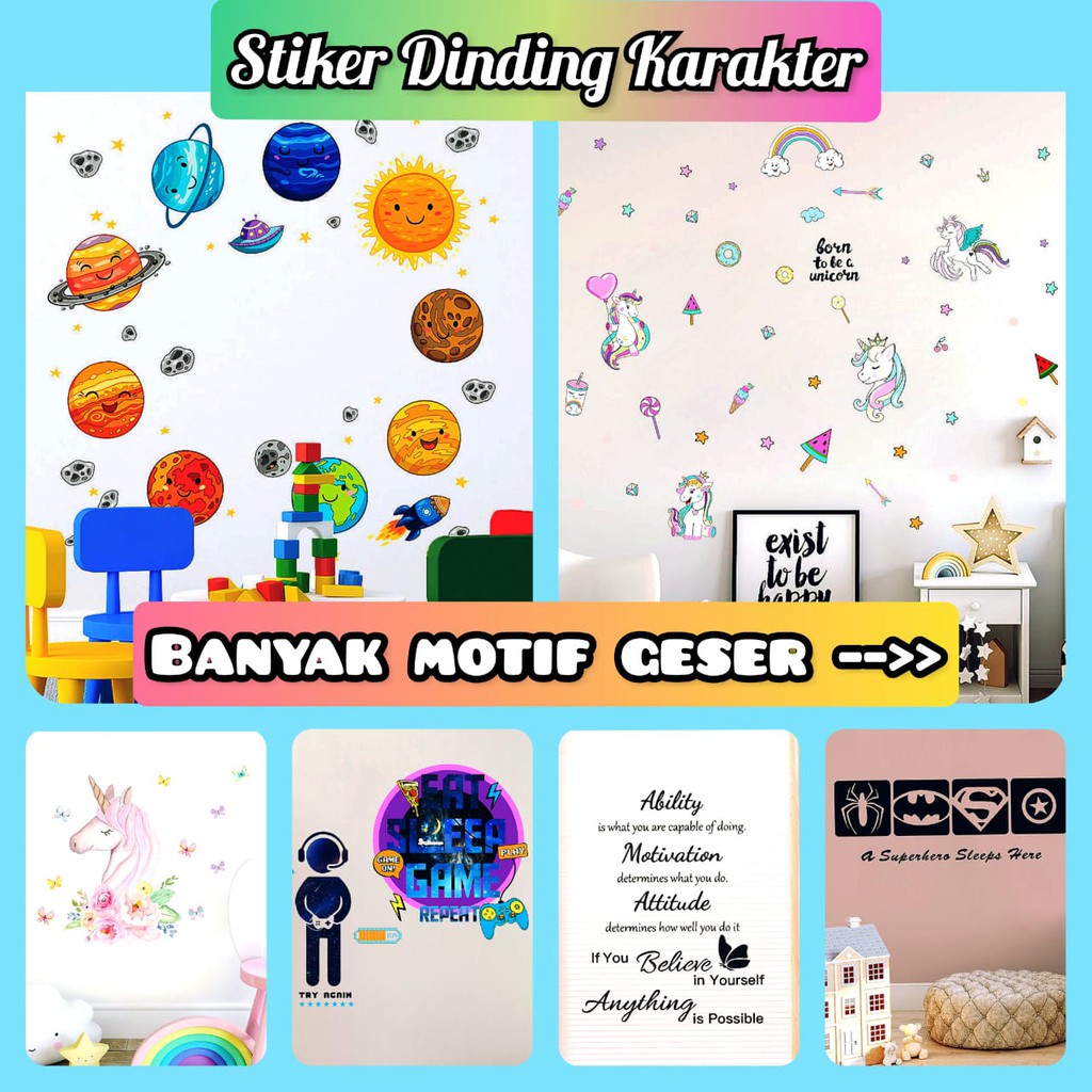 [GD] WALL STIKER STICKER DINDING TEMBOK PLANET KAMAR ANAK COWOK CEWEK S7 S8 S9 S10 S11 S12 KUDA PONY