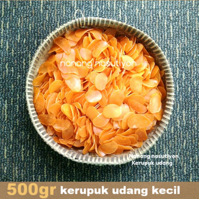 

krupuk kerupuk udang kecil mentah netto 500gram