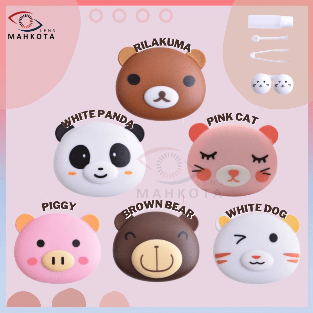 TEMPAT SOFTLENS ANIMAL KARAKTER / KOTAK LENSA / TRAVEL KIT