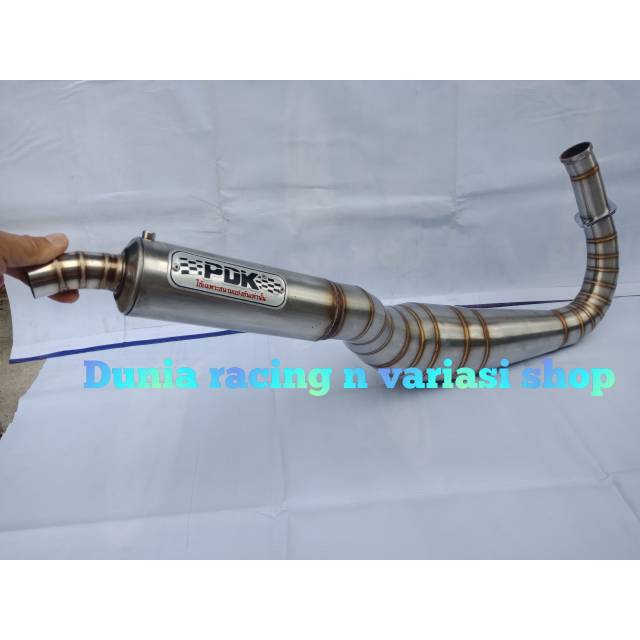 Knalpot Rx king RXK RXKing model Knalpot Cobra Kobra  RX king PDK full stenlis original PDK Thailand Bonus Kleman